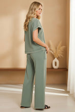 Load image into Gallery viewer, Viscose R-Neck Top & Pants Sweater Set