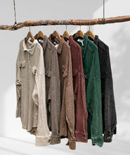 Load image into Gallery viewer, Amy Shacket - Waffle Long Sleeve Button Up Collard Shacket Top