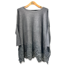 Load image into Gallery viewer, Sophia Tunic Top - Loose Fit Lace Trim
