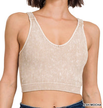 Load image into Gallery viewer, Reign Built-In Bra Tank - Zenana Ribbed Cropped Top
