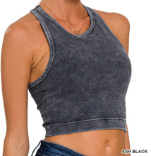 Load image into Gallery viewer, Jenna Racerback - Zenana Washed Built-In Bra Top

