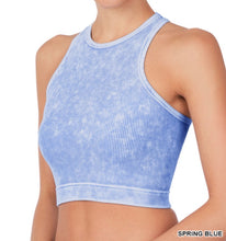 Load image into Gallery viewer, Taylor Racerback - Washed Ribbed Cropped Tank Top
