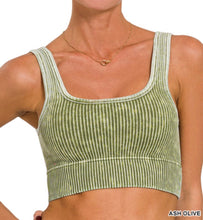Load image into Gallery viewer, Lauren Built-In Bra Brami - Zenana Ribbed Cropped Tank Top
