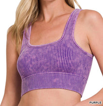 Load image into Gallery viewer, Lauren Built-In Bra Brami - Zenana Ribbed Cropped Tank Top
