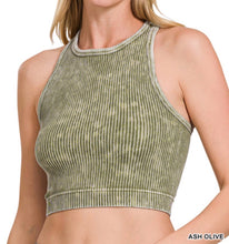 Load image into Gallery viewer, Haley Racerback Tank - Zenana Ribbed High Neck Top
