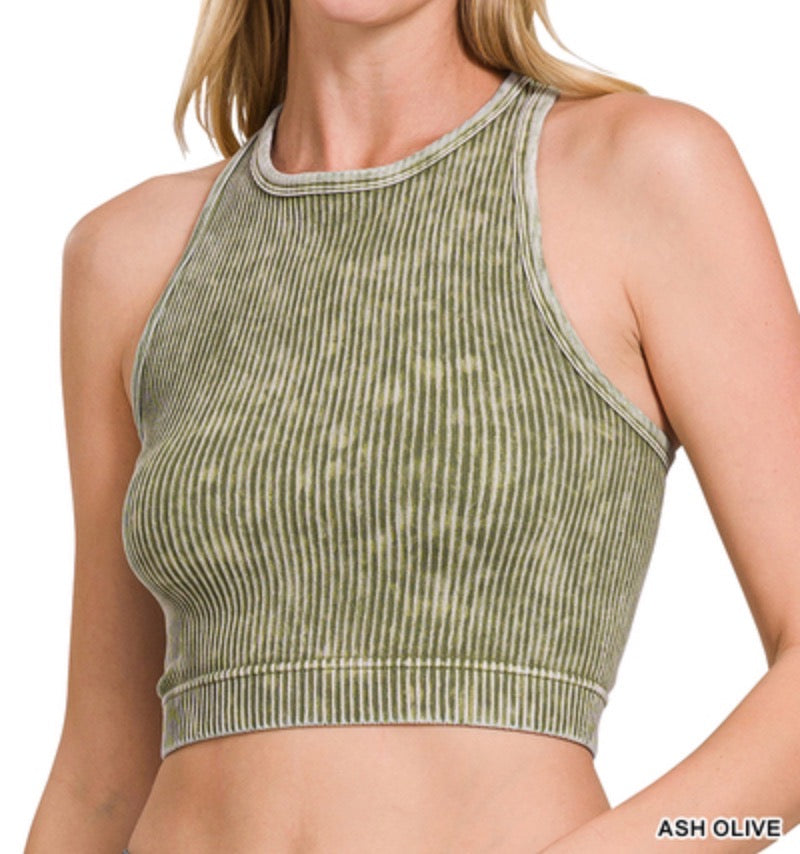 その他 STRONG iD Crop Racerback Tank STRONG iD Crop Tank With Elastic Waistband - Black S1T000097