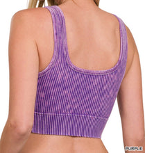 Load image into Gallery viewer, Lauren Built-In Bra Brami - Zenana Ribbed Cropped Tank Top
