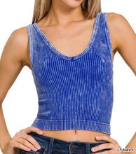 Load image into Gallery viewer, Nancy Reversible Tank - Zenana Washed Cropped Top
