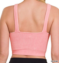 Load image into Gallery viewer, Reign Built-In Bra Tank - Zenana Ribbed Cropped Top
