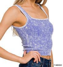 Load image into Gallery viewer, Nancy Reversible Tank - Zenana Washed Cropped Top
