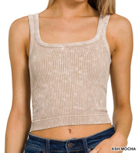 Load image into Gallery viewer, Nancy Reversible Tank - Zenana Washed Cropped Top
