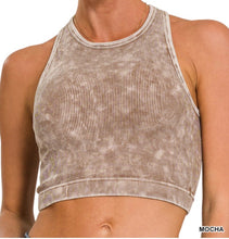 Load image into Gallery viewer, Jenna Racerback - Zenana Washed Built-In Bra Top
