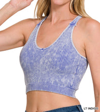 Load image into Gallery viewer, Reign Built-In Bra Tank - Zenana Ribbed Cropped Top
