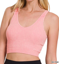 Load image into Gallery viewer, Reign Built-In Bra Tank - Zenana Ribbed Cropped Top
