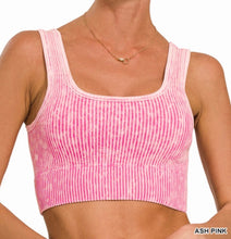 Load image into Gallery viewer, Lauren Built-In Bra Brami - Zenana Ribbed Cropped Tank Top
