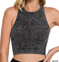 Load image into Gallery viewer, Taylor Racerback - Washed Ribbed Cropped Tank Top
