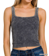 Load image into Gallery viewer, Nancy Reversible Tank - Zenana Washed Cropped Top
