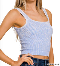 Load image into Gallery viewer, Nancy Reversible Tank - Zenana Washed Cropped Top
