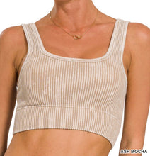 Load image into Gallery viewer, Lauren Built-In Bra Brami - Zenana Ribbed Cropped Tank Top
