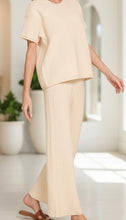 Load image into Gallery viewer, Viscose R-Neck Top &amp; Pants Sweater Set
