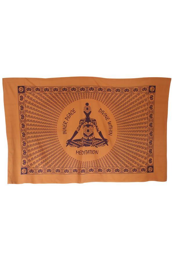 Inner Peace Meditating Yogi Yoga Tapestry Wall Hanging