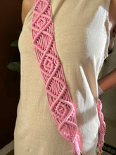 Load image into Gallery viewer, Phone Crochet Macrame Strap With Golden Carabiners (Final Sale)
