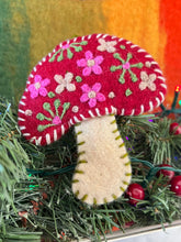 Load image into Gallery viewer, Red Felt Mushroom Ornament 3
