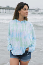 Load image into Gallery viewer, Two-toned Tie Dye Long Sleeve Shirt with Hood
