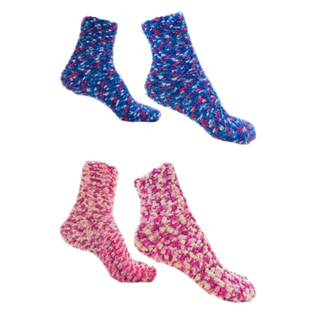 Colorful Soft and Warm Fuzzy Socks Magenta 2 pack