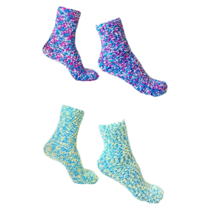 Colorful Soft and Warm Fuzzy Socks Lavender 2 pack