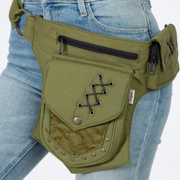 Cotton Practical Fannypack Waistbag Travel Utility Belt